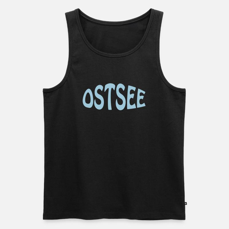 OSTSEE - Männer Premium Bio Tank Top - Schwarz
