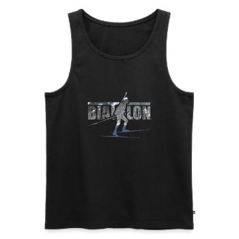 Biathlon Biathlet Skisport - Débardeur bio Premium Homme - noir - Devant - AI Model Male 178 light (178cm)