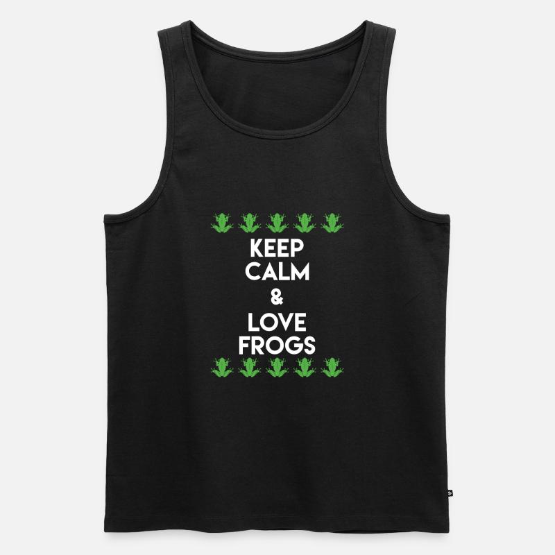 Frösche - Männer Premium Bio Tank Top - Schwarz