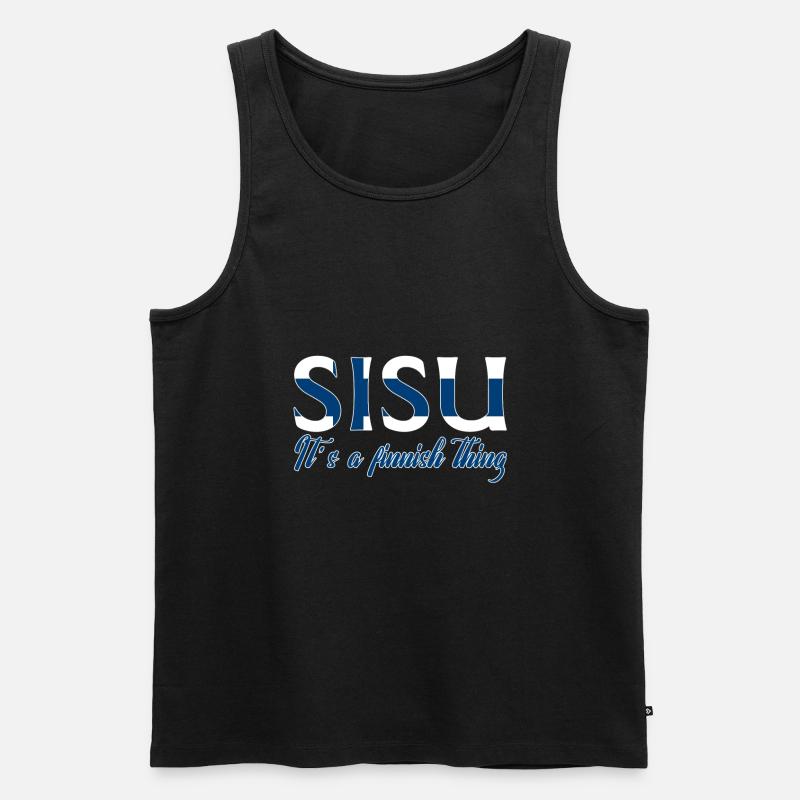 Finnland - Männer Premium Bio Tank Top - Schwarz