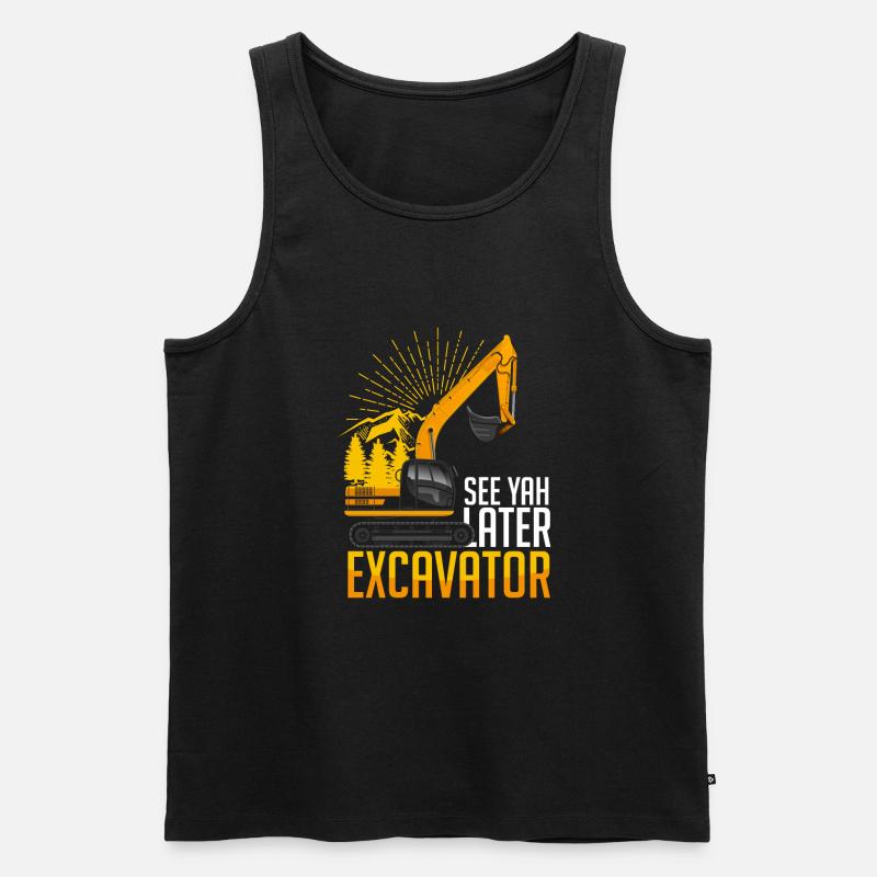 Bagger - Männer Premium Bio Tank Top - Schwarz