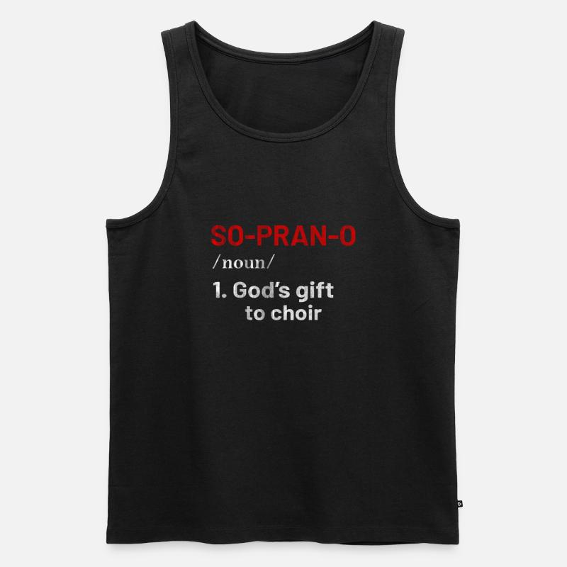 Sopran Stimme - Männer Premium Bio Tank Top - Schwarz