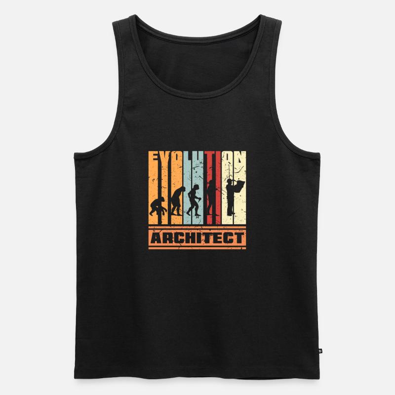 Evolution Architektur - Männer Premium Bio Tank Top - Schwarz
