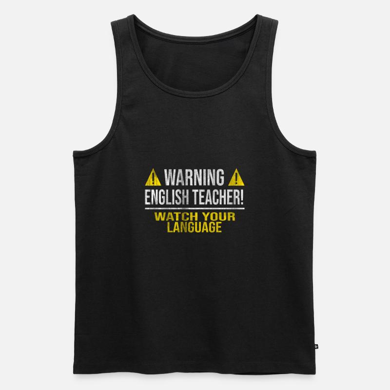 Englisch Lehrer - Männer Premium Bio Tank Top - Schwarz