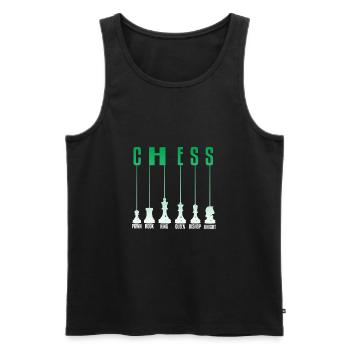 Schach - Männer Premium Bio Tank Top - Schwarz - Vorne - Michal (187cm)