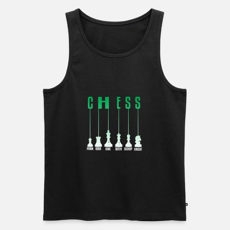 Schach - Männer Premium Bio Tank Top - Schwarz