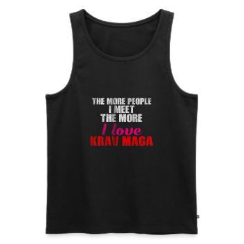 Krav Maga amour - Débardeur bio Premium Homme - noir - Devant - Michal (187cm)