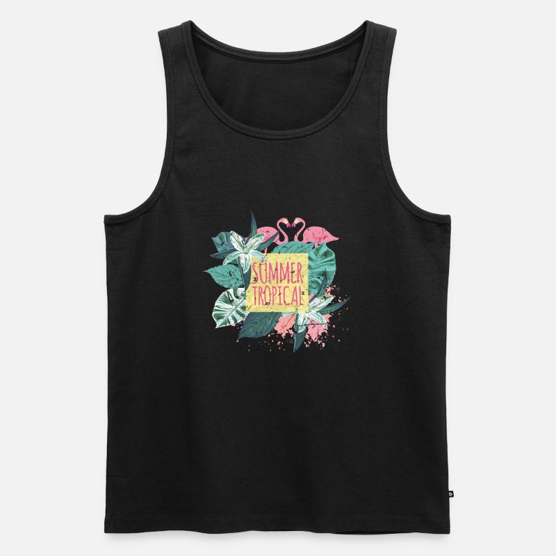 Sommer Paradies - Männer Premium Bio Tank Top - Schwarz