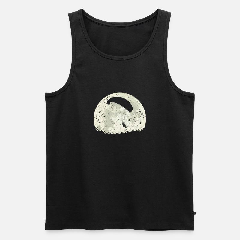 Paragliding - Männer Premium Bio Tank Top - Schwarz