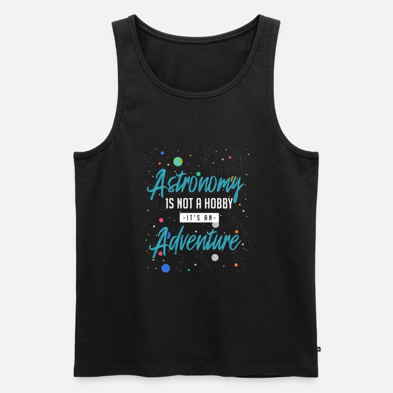 Astronomie Abenteuer - Männer Premium Bio Tank Top - Schwarz