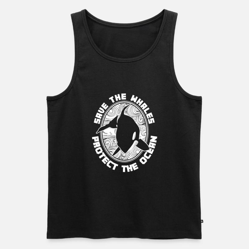 Orca - Männer Premium Bio Tank Top - Schwarz