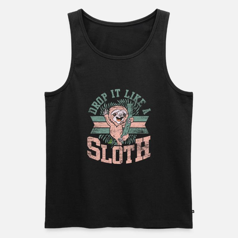 Faultier Vorbild - Männer Premium Bio Tank Top - Schwarz