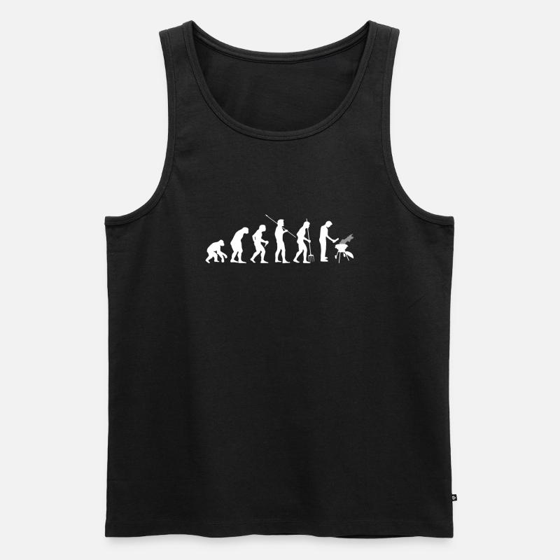 Grillmeister Evolution - Männer Premium Bio Tank Top - Schwarz
