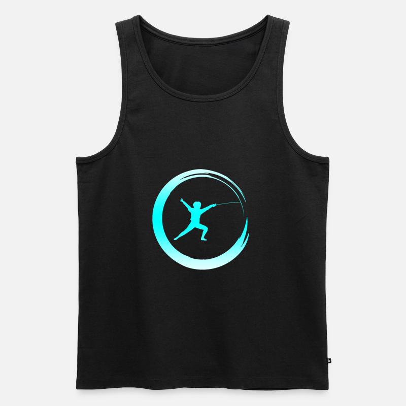 Fechten Fechter - Männer Premium Bio Tank Top - Schwarz