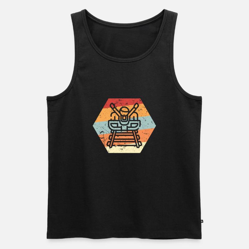 Achterbahn Freizeitpark - Männer Premium Bio Tank Top - Schwarz