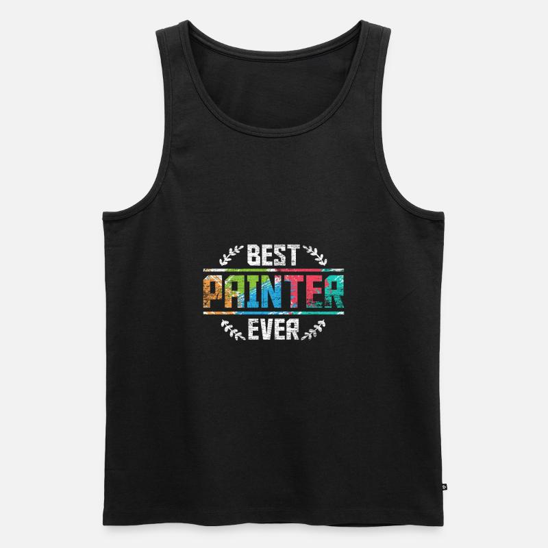 Maler Held - Männer Premium Bio Tank Top - Schwarz