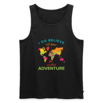 Travel adventure - Men's Premium Organic Tank Top - black - Front - Michal (187cm)