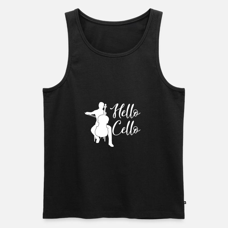 Cello Cellist - Männer Premium Bio Tank Top - Schwarz