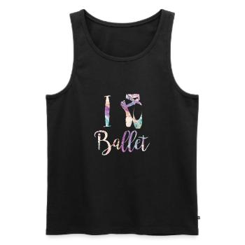 Ballett - Männer Premium Bio Tank Top - Schwarz - Vorne - AI Model Male 178 light (178cm)