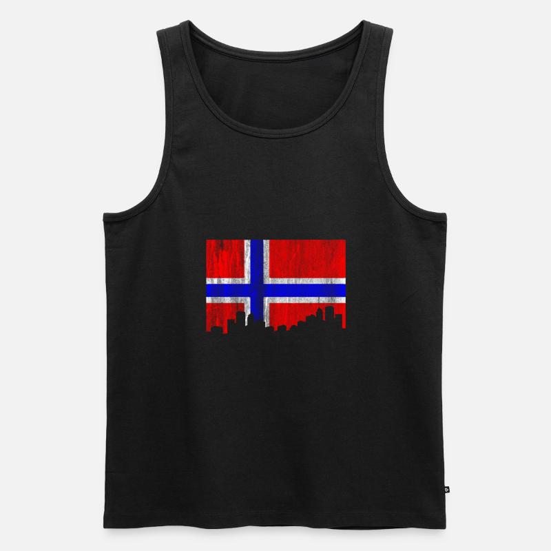 Norwegen - Männer Premium Bio Tank Top - Schwarz
