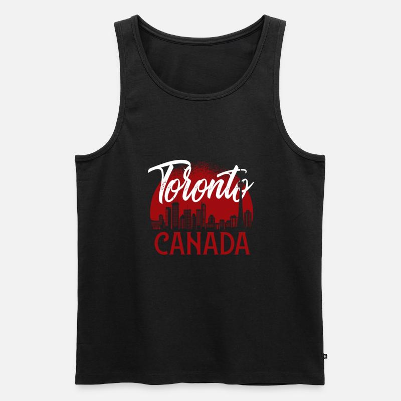 Kanada Toronto - Männer Premium Bio Tank Top - Schwarz