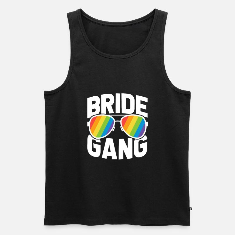 Braut Homo Ehe - Männer Premium Bio Tank Top - Schwarz