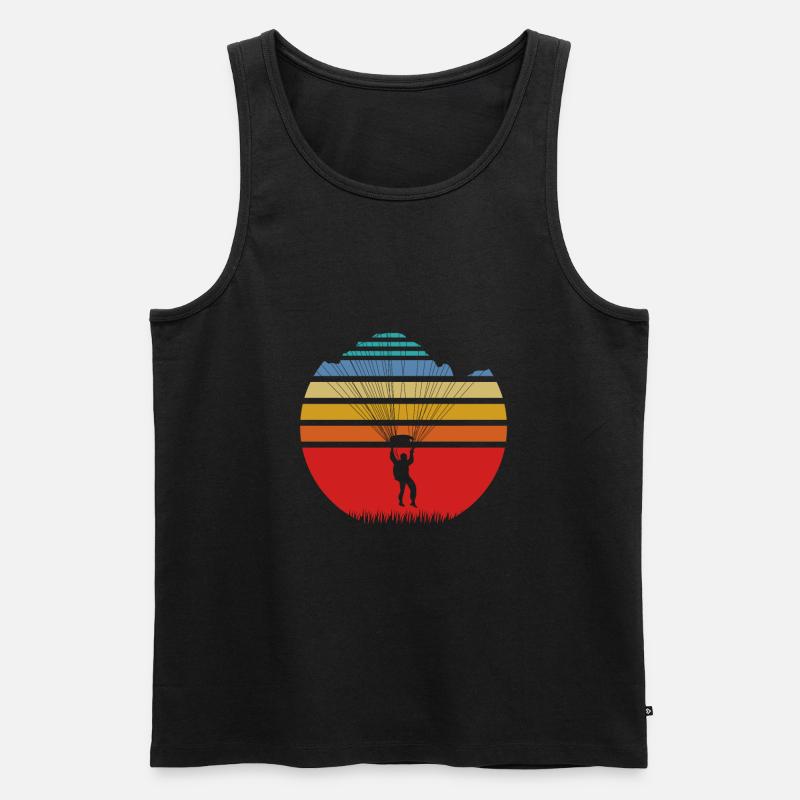 Paragliding - Männer Premium Bio Tank Top - Schwarz