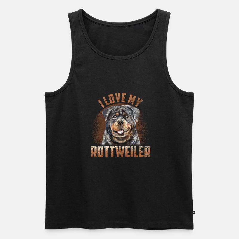 Rottweiler Leidenschaft - Männer Premium Bio Tank Top - Schwarz