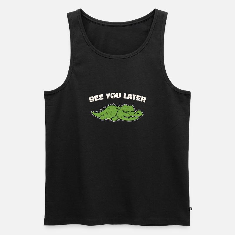 Alligator - Männer Premium Bio Tank Top - Schwarz