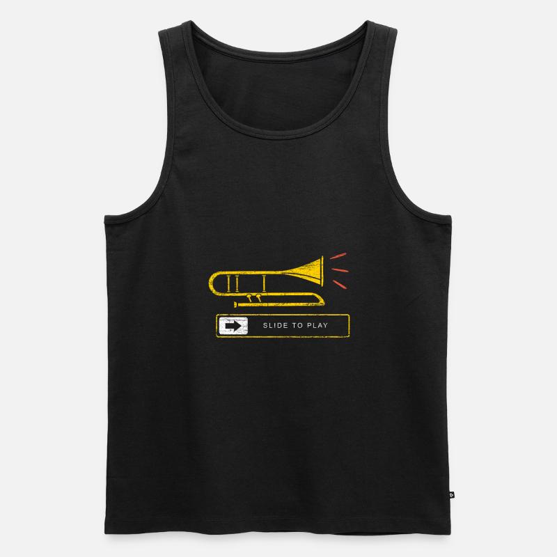 Posaune Instrument - Männer Premium Bio Tank Top - Schwarz