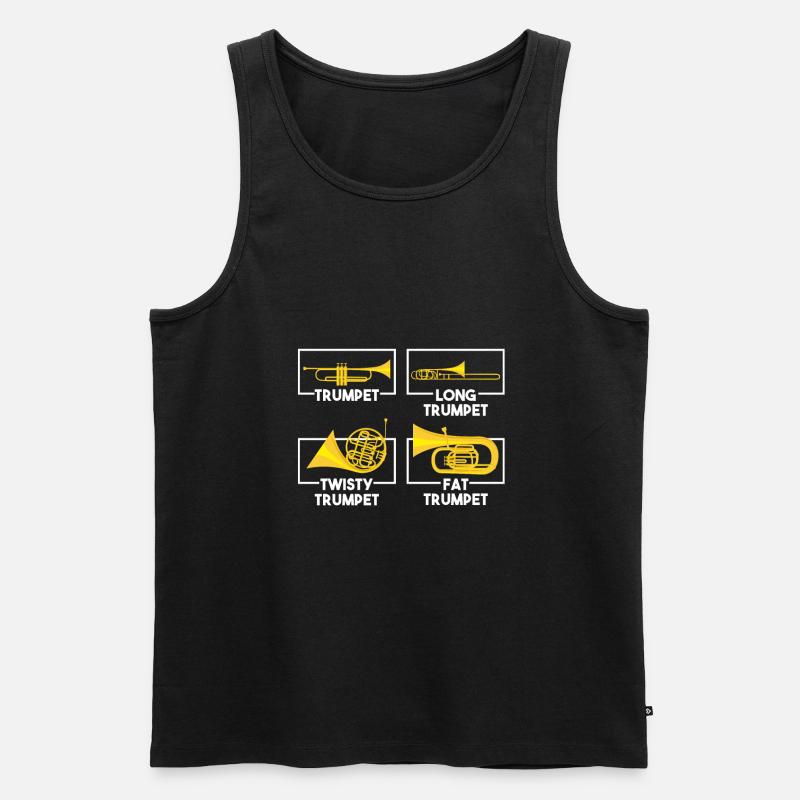 Trompete Varianten - Männer Premium Bio Tank Top - Schwarz