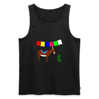 Donkey Mexico - Men's Premium Organic Tank Top - black - Front - Michal (187cm)