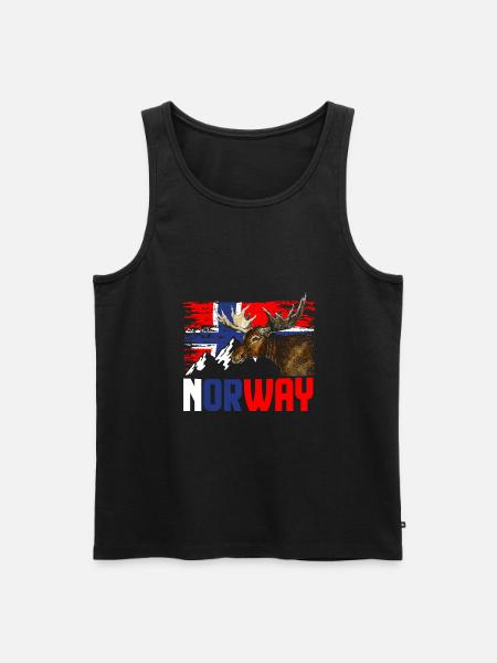 Norway moose - Men's Premium Organic Tank Top - black