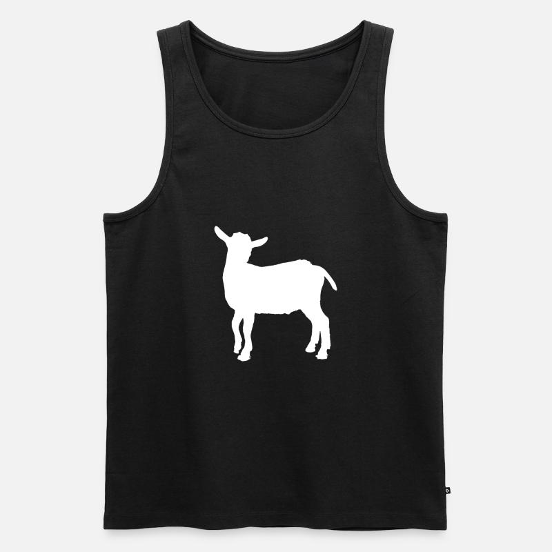 Ziege - Männer Premium Bio Tank Top - Schwarz