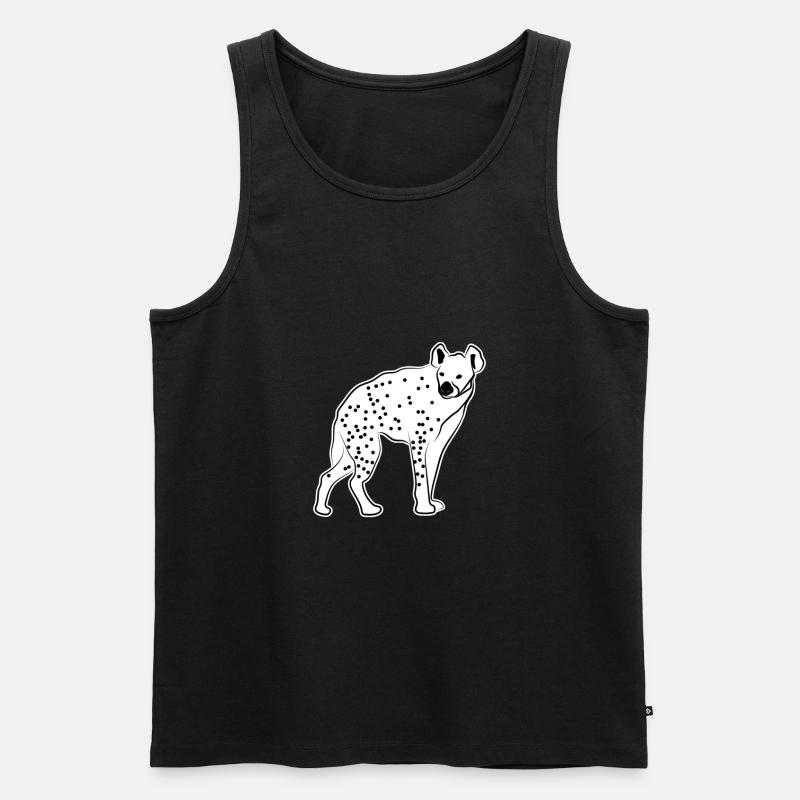 Hyäne Geschenkidee - Männer Premium Bio Tank Top - Schwarz