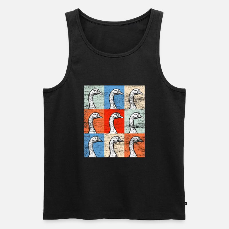 Gans - Männer Premium Bio Tank Top - Schwarz