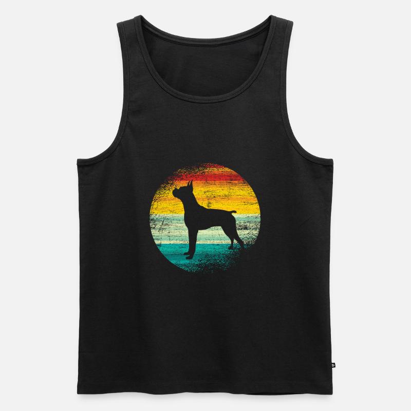 Boxer - Männer Premium Bio Tank Top - Schwarz