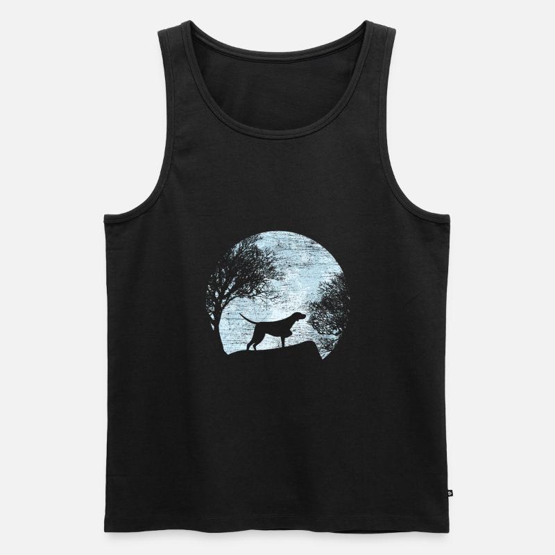 Jagdhund - Männer Premium Bio Tank Top - Schwarz