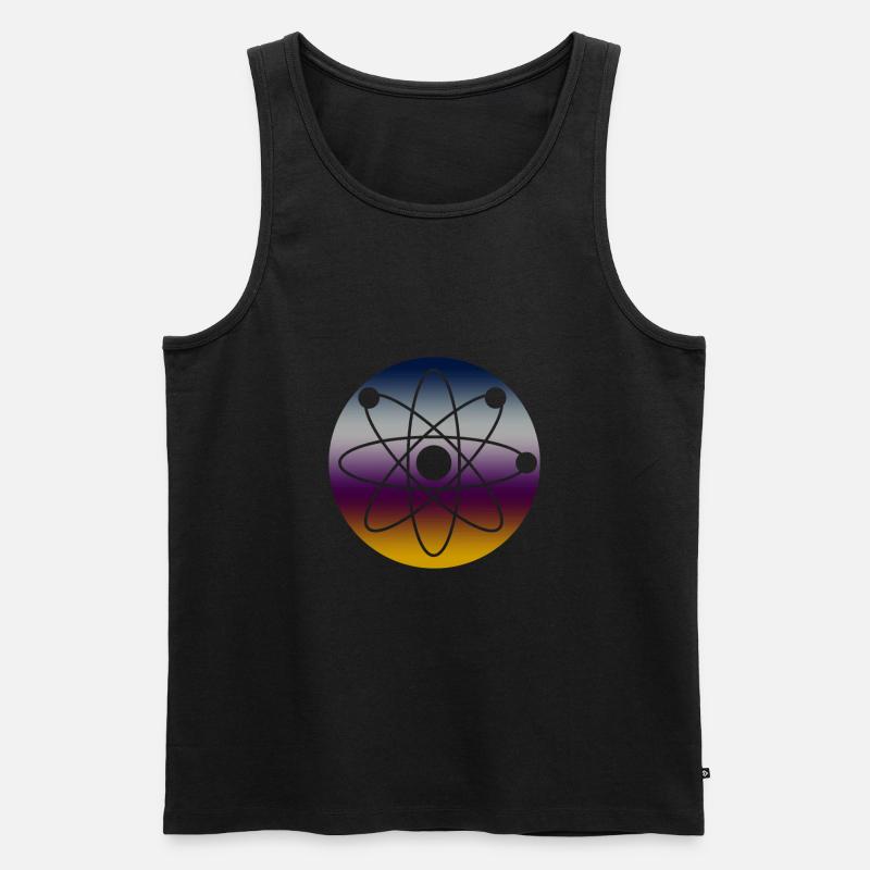 Physik Atom - Männer Premium Bio Tank Top - Schwarz