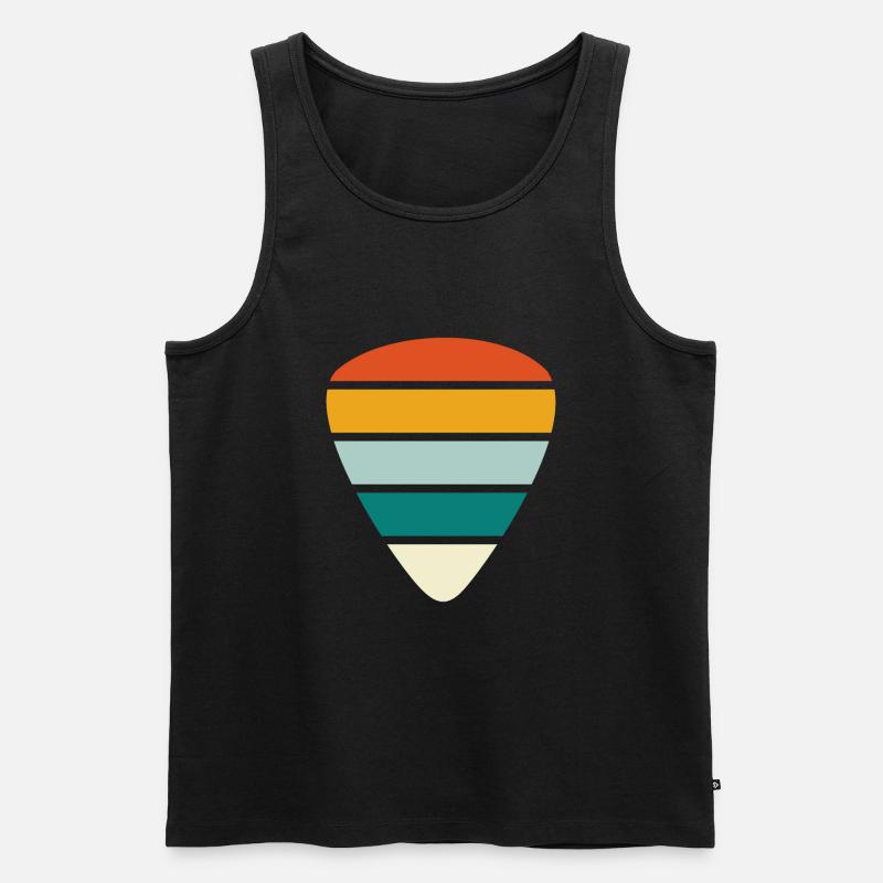 Gitarre - Männer Premium Bio Tank Top - Schwarz
