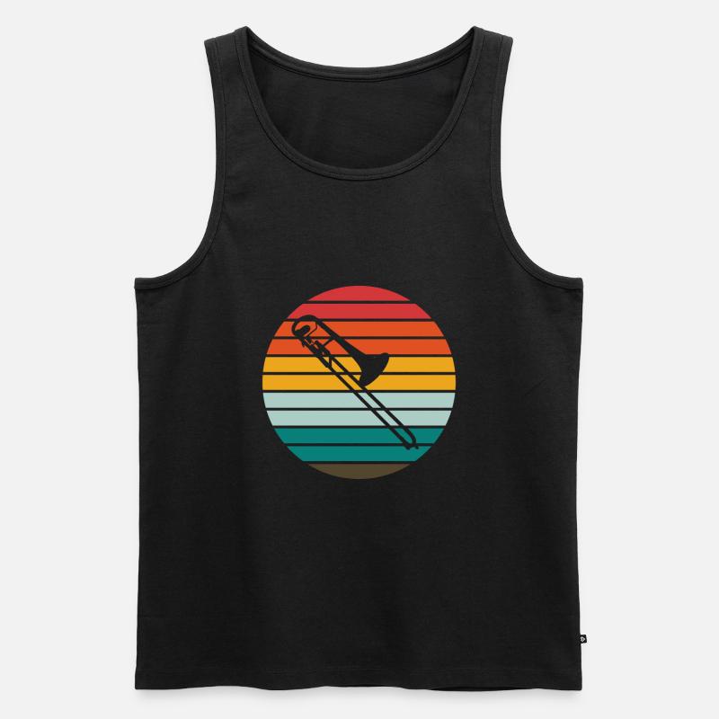 Posaune - Männer Premium Bio Tank Top - Schwarz