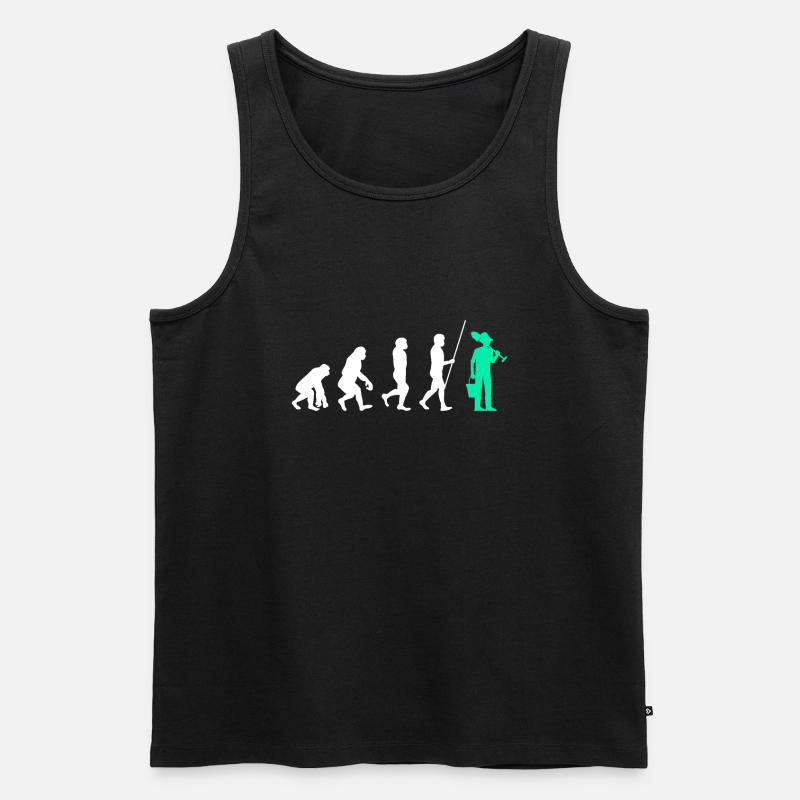 Evolution Gärtner - Männer Premium Bio Tank Top - Schwarz