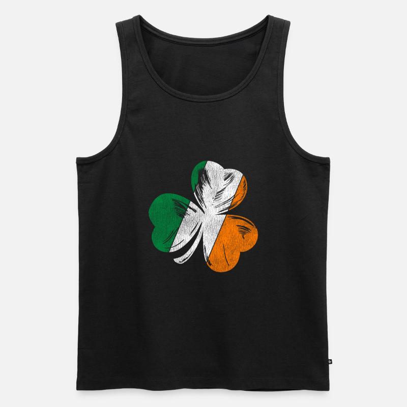 Irland Dublin - Männer Premium Bio Tank Top - Schwarz