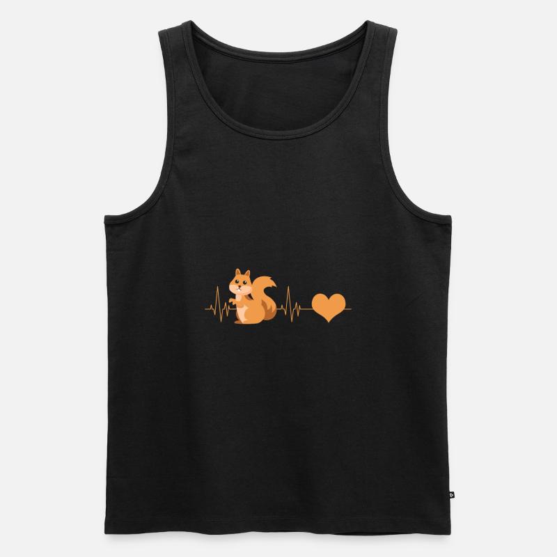 Eichhörnchen Herzschlag - Männer Premium Bio Tank Top - Schwarz