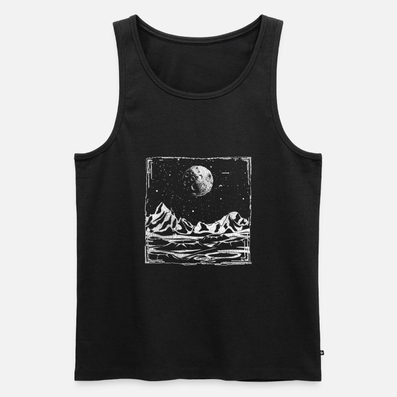 Astronom Planet - Männer Premium Bio Tank Top - Schwarz