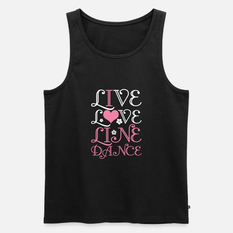 Linedance - Männer Premium Bio Tank Top - Schwarz