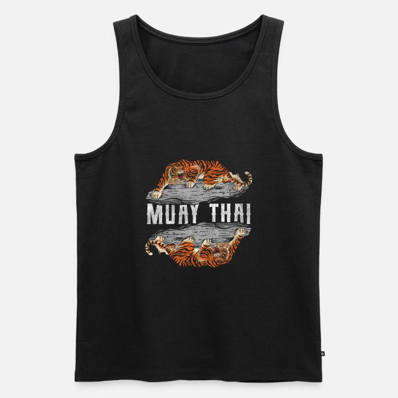 Muay Thai - Männer Premium Bio Tank Top - Schwarz