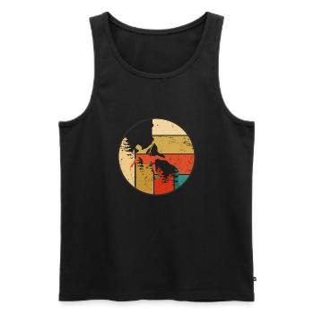 Climb - Men's Premium Organic Tank Top - black - Front - Michal (187cm)