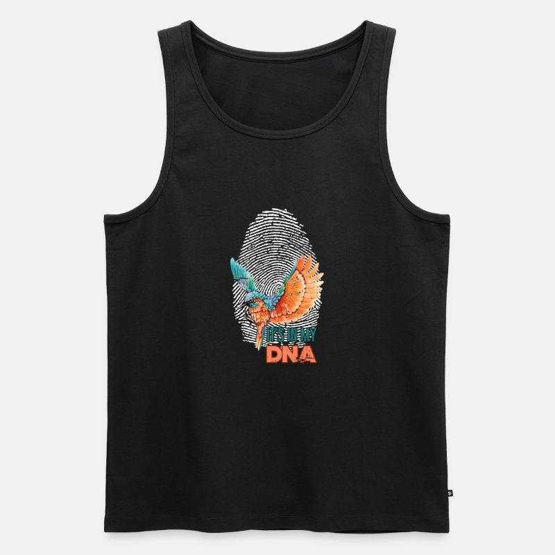Vogel DNA - Männer Premium Bio Tank Top - Schwarz