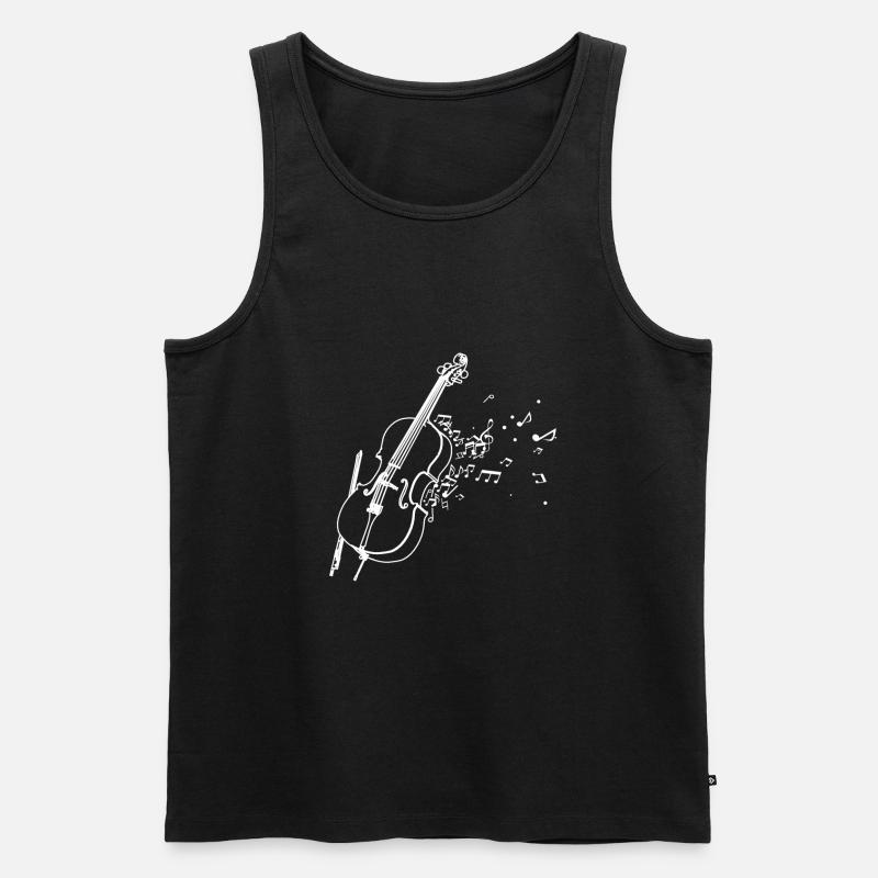 Cello - Männer Premium Bio Tank Top - Schwarz